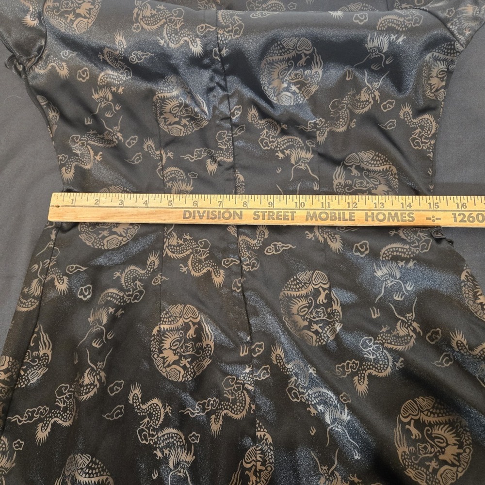 Vintage Fredericks Of Hollywood Short Sexy Black Asian Dress - Picture 8 of 10